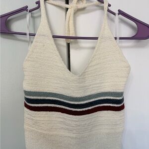 Altar'd State Cream Halter Top with Stripes